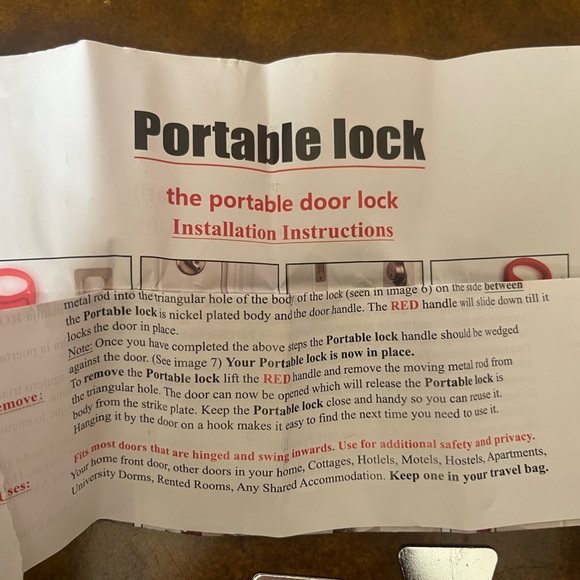 Portable Door Lock - Picture 3 of 3